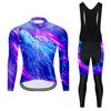 Men Women Cycling Long Sleeve Jersey Set Breathable Quick Dry Performance Wear Road Mountain Bike Riding