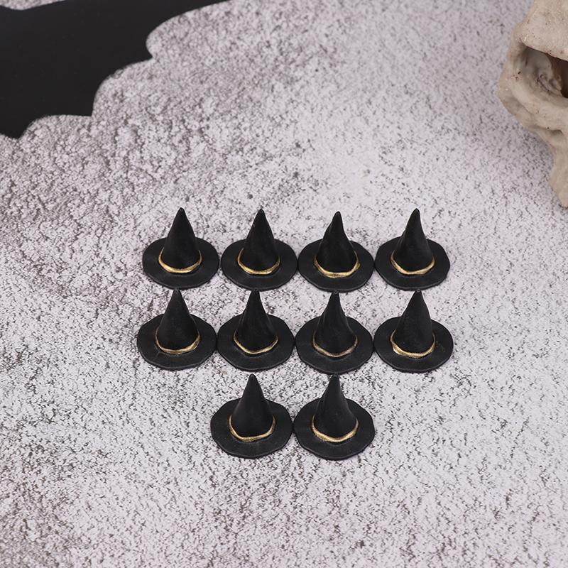 6/10 шт фетровая ткань крошечные шляпы орнамент крышка миниатюрная шляпа ведьмы маленькие шляпы для украшения торта Хэллоуин украшение игрушка