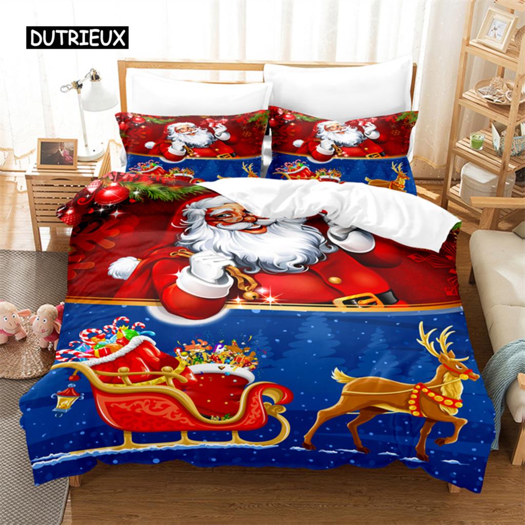 Father Christmas Bedding Set Duvet Cover Set 3d Bedding Digital Printing Bed Linen Queen Size Bedding Set Fashion Design