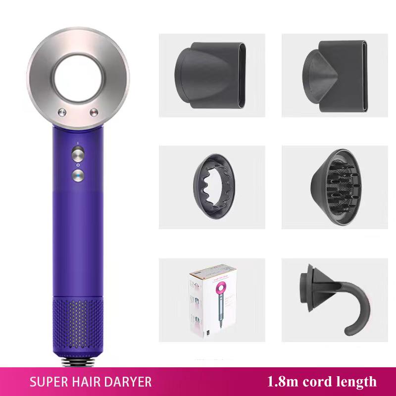 Профессиональный фен для волос без листьев, низкий уровень шума, постоянная температура, быстрая сушка, отрицательный уход за волосами, фен высокой мощности