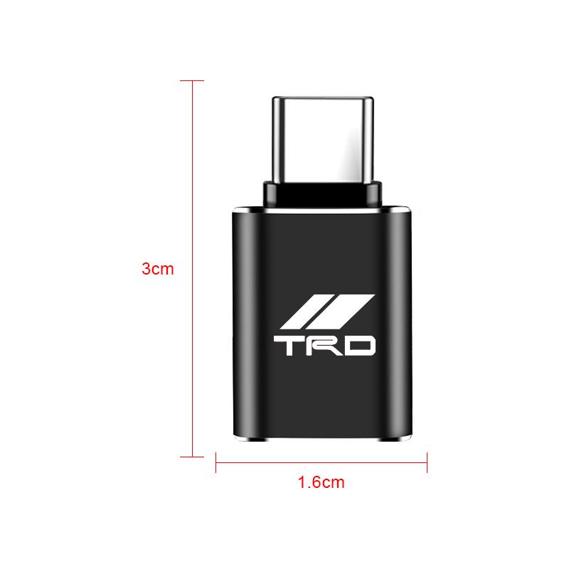 Автомобильный USB Type C Кабель Конвертер Адаптер для Зарядки Автоаксессуары для Toyota TRD GR Chr Corolla Yaris Rav4 E150 E120 Land Cruiser 200