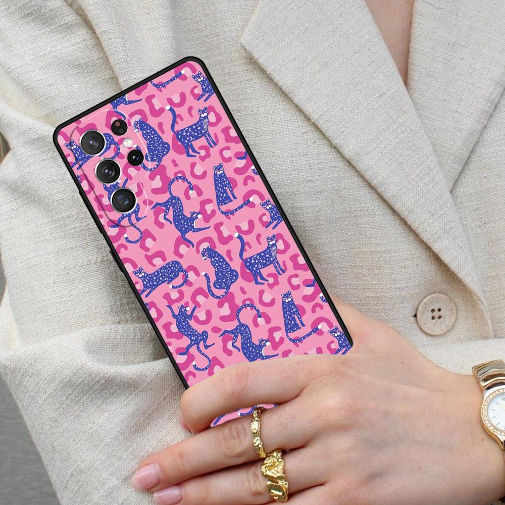 Tigers Cheetah Print Cell Phone Case for Samsung Galaxy S26 Ultra S25 S24 S23 S22 S21 S20 Note10 Cover