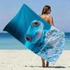 Blue Gecko Beach Towel Summer Vibe Patterned Sunscreen And Windproof Suitable For Swimming Pool Camping Travel