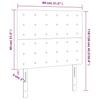 Vidaxl Изголовья для кровати, 2 шт., Черный, 80X5X78/88 см, Бархат