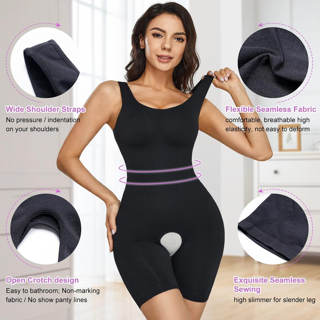 Shapewear for Women Waist Trainer Bodysuit Tummy Control Full Body Shaper Faja Colombianas Butt Lifter Thigh Slimmer Slimming Underwear Vest Tank Tops