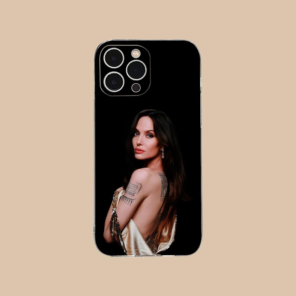 Angel Jolie Mobile Cell Phone Case for iPhone 17 16 15 14 13 12 11 X XR XS Air Pro Max Plus Mini Clear Colorful Cover Luxury