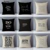 Quality Home Decorative Pillow Cover 45x45cm Cotton Linen Couch Cushion Cover, DO What You Love Printed Creative Phrase QX-D5