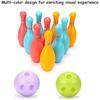 10 Pieces Cones and 2 Balls Bowling Set Plastic Bowling Balls for Boys Girls Children Toy Gift Indoor Outdoor Toy Decoration