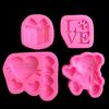 Cake Mold Non-stick No Odor Bakeware Silicone 3D Cute Bear Shape Chocolate Mould Kitchen Baking Tool Valentine's Day Use