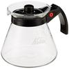 Kalita 500 Server N #31205, an Easy-pour Coffee Server with Insulated Lid, Heat-resistant Glass, Serves 2-4 People, 500ml Capacity, Microwave and Dish