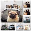 3D Постельное белье Тема Животные Односпальная Кровать Двуспальная Кровать Полный Размер Принт Домашний Пес Наволочка и Пододеяльник 2/3 Комплекта Постельного белья для Взрослой и Детской Спальни