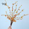 Fade Resistant Artificial Flowers Long Bittersweet Branches, Fall Berry Stems for Vase, Faux Plants DIY Floral Craft Supplies Branches Thanksgiving