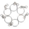50Pcs 25Mm Polished Silver Keyring Keychain Split Ring Short Chain Key Rings Diy