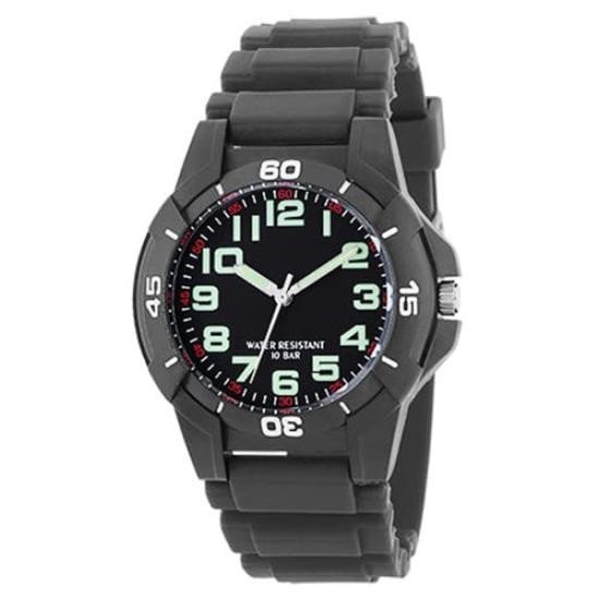 CF2A0001 Unisex Analog Sports 10 ATM Water Simple Black J-AXIS Watch Resistant Design