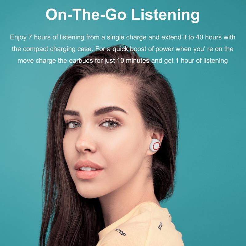 Bluetooth-гарнитура TWS Беспроводная гарнитура 5.0 Зарядка Зарядка Склад Touch Into Earphones