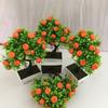 23 Fruits Artificial Orange Tree Decorative Non-fading Plastic Fake Simulation Plant Pot Bonsai for Daily Life