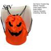 Costume Accessory LED Drawstring Pumpkin Backpack for Kids, Halloween Light Up Candy Bag with Durable Polyester Holder String Light, Reusable Trick or