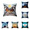 Devil Pumpkin Throw Pillow Cover Halloween Theme    Sofa Chair Bed Cushion  Home Decor