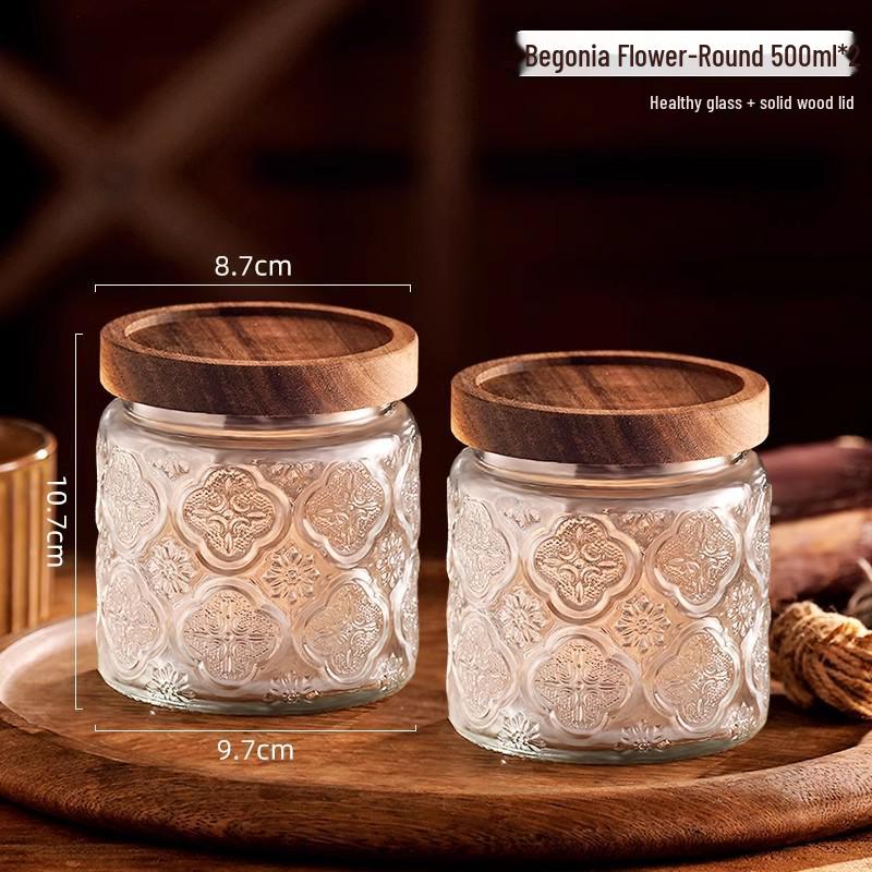 Стеклянная герметичная банка для хранения закусок, сухофруктов, чая, сахара и зерновых