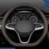 Кожаная индивидуальная крышка рулевого колеса для автомобиля Volkswagen Golf 7 GTI Golf R MK7 VW Polo GTI Аксессуары для интерьера автомобиля