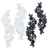 2 Pairs Assorted Color Lace of Flower Applique Embroidered Trims