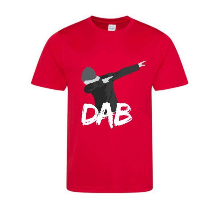 Футболка - DAB - Детская - Красная - 100% полиэстер - Короткий рукав