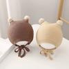3-24 Months Wool Ball Baby Winter Hats Soft Bonnet Cap Fashion Newborn Ear Protection Cap  Infant