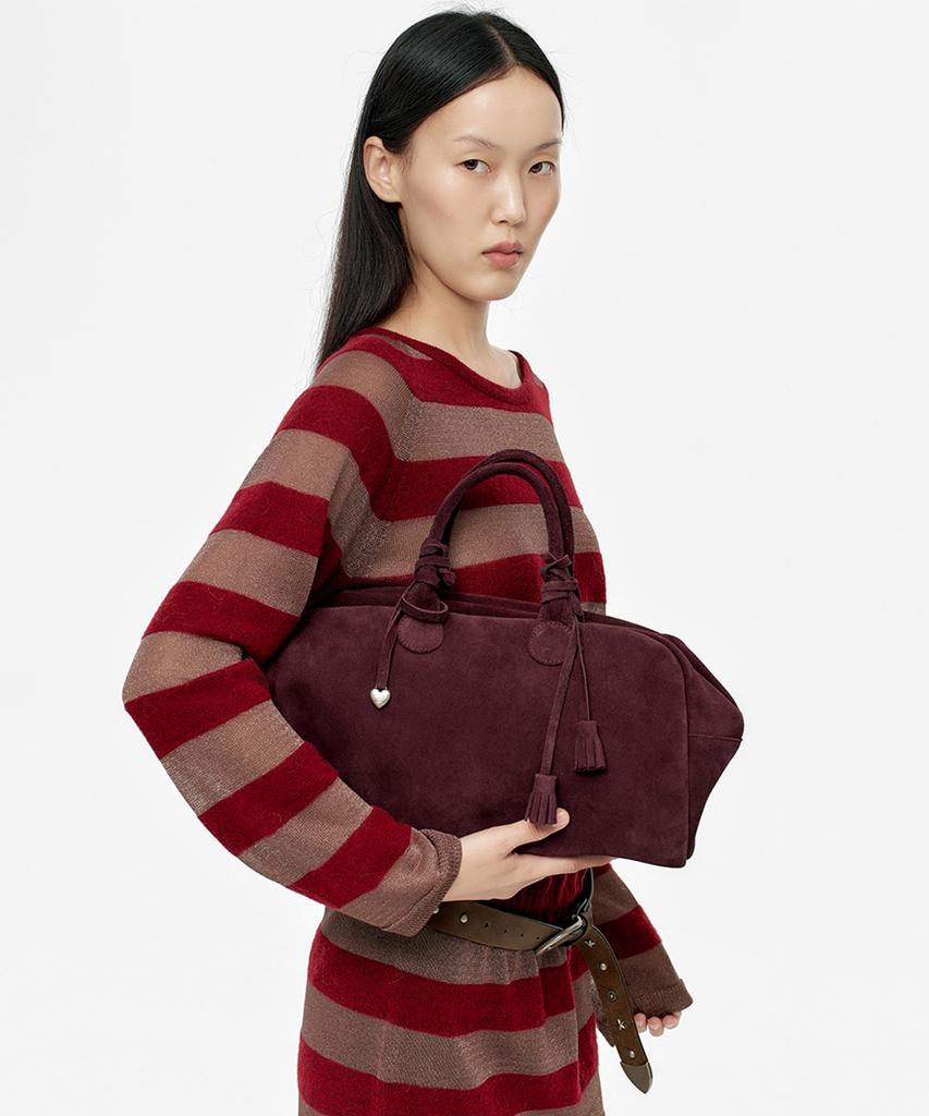 Margesherwood Soft Bowling Large_Wine Suede
