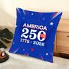 250-летие США Наволочка Мягкая Коротковорсовая Наволочка для Подушки Гладкая Уютная Текстура Эстетичный Чехол для Подушки Домашний Декор