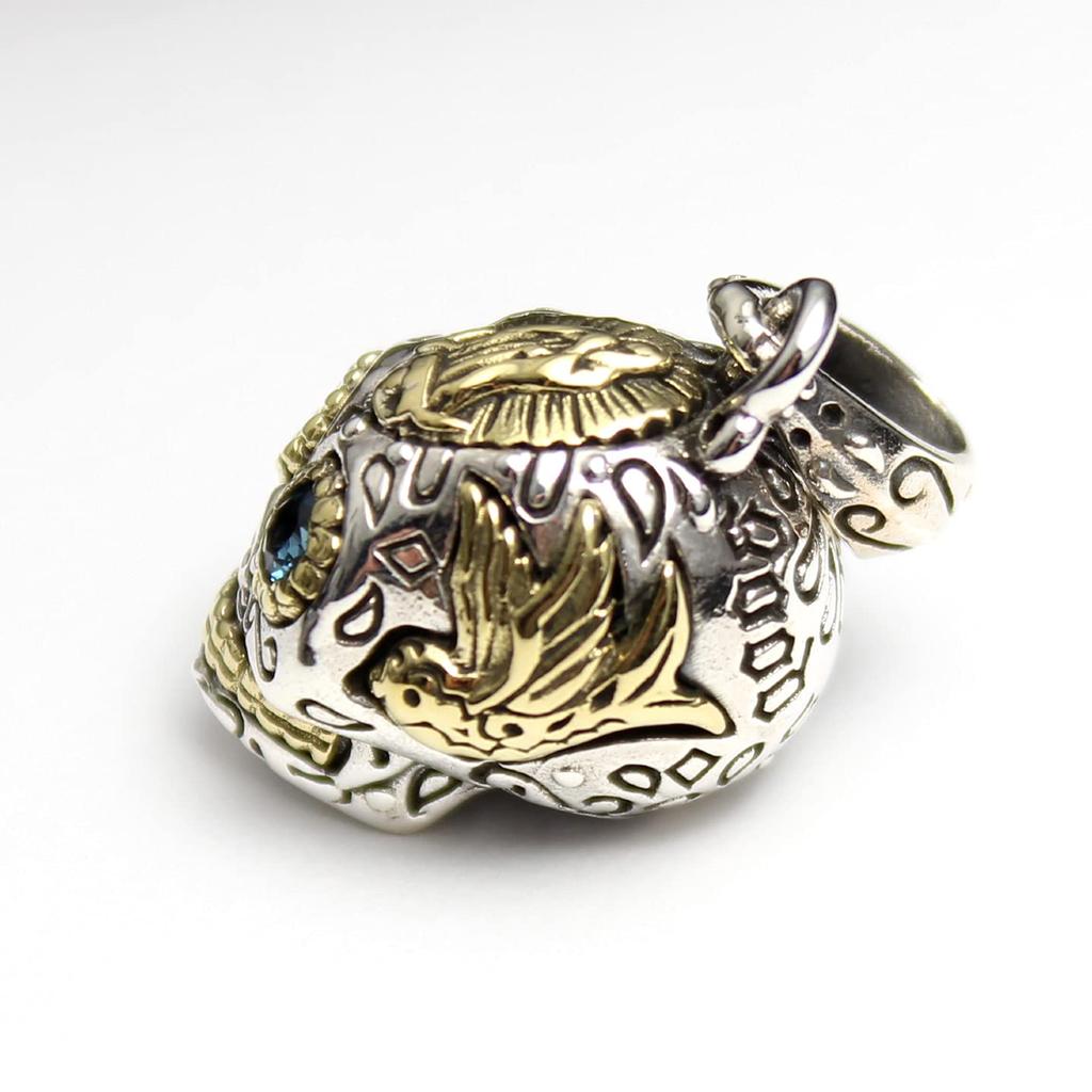 good vibrations Кулон Череп с хорошей вибрацией лондонский голубой топаз