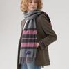 ABRAHAM MOON Merino Wool Shawl Muffler 50cm - Westminster Gray Pink