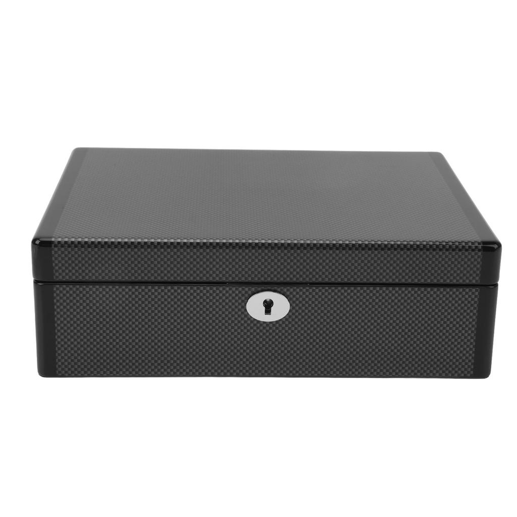 Часовой футляр черного цвета с 8 отделениями, запирающейся бархатной подкладкой, универсальный органайзер для часов