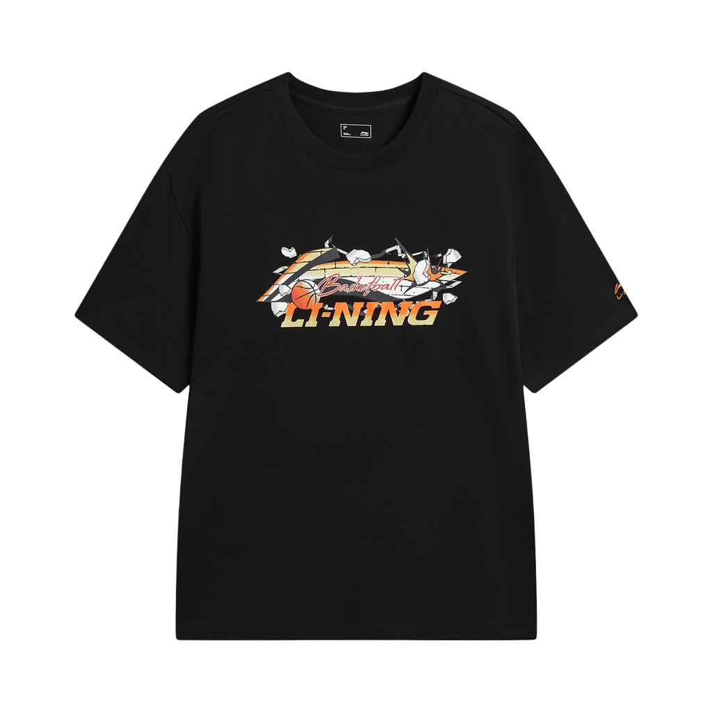 Li-Ning Мужская футболка с круглым вырезом, быстросохнущая, охлаждающая, антибактериальная, топ ATSW297-1