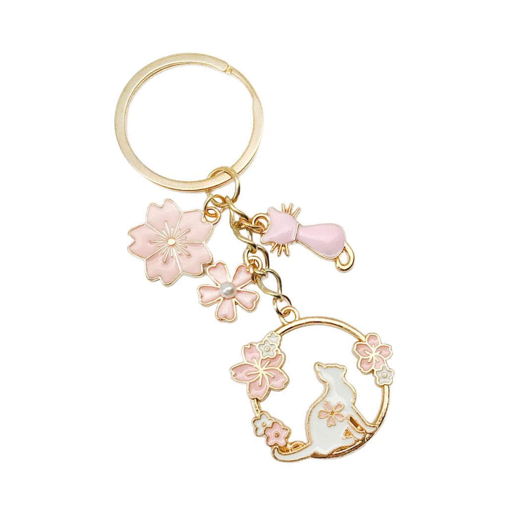 Cute Cats Pet Charm Keychain Chic Cats Figure Bag Hanging Decoration Charm Multipurpose Key Chain Adornment