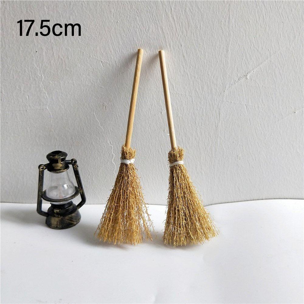 5pcs/Bag Kitchen Garden Witch Straw Brooms Witch Tool Dollhouse Accessories  Halloween