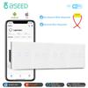 BSEED 1/2/3-клавишные Wi-Fi сенсорные выключатели света, управление приложением Tuya Smart Life, европейский стандарт, панель из хрустального стекла, с конденсатором, белые