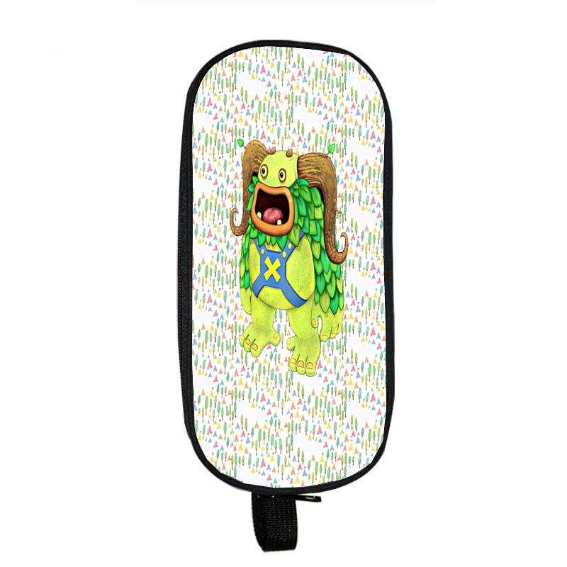 Пеналы с изображением моих поющих монстров, мягкая игра ужасов, каваи, двухслойная сумка для карандашей, чехол для ручек, школьные принадлежности, канцелярские принадлежности