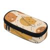 Pencil Pouch Casual Wear Resistant Polyester Secure Zipper with Main Compartment Mesh Pocket and Pen Slots for Boys Girls