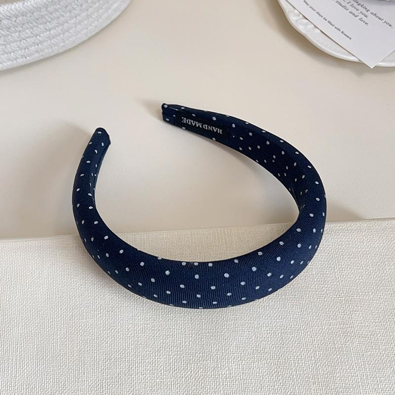Trendy Polka Dot Multicolor Hairbands Thick Sponge for Elegant Styling