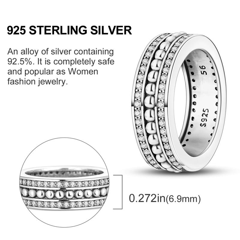 Обручальное кольцо из серебра 925 пробы, женские кольца на палец, бесконечный цветок, принцесса, сердце, обручальное кольцо, популярное