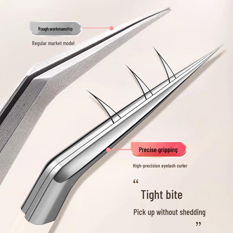 Набор прецизионных пинцетов и щипцов для завивки ресниц с золотым градиентом