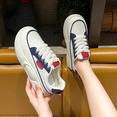 Распродажа женской обуви. Новые женские туфли на шнуровке из вулканизированной кожи. Осенние разноцветные дышащие повседневные удобные спортивные туфли для активного отдыха.