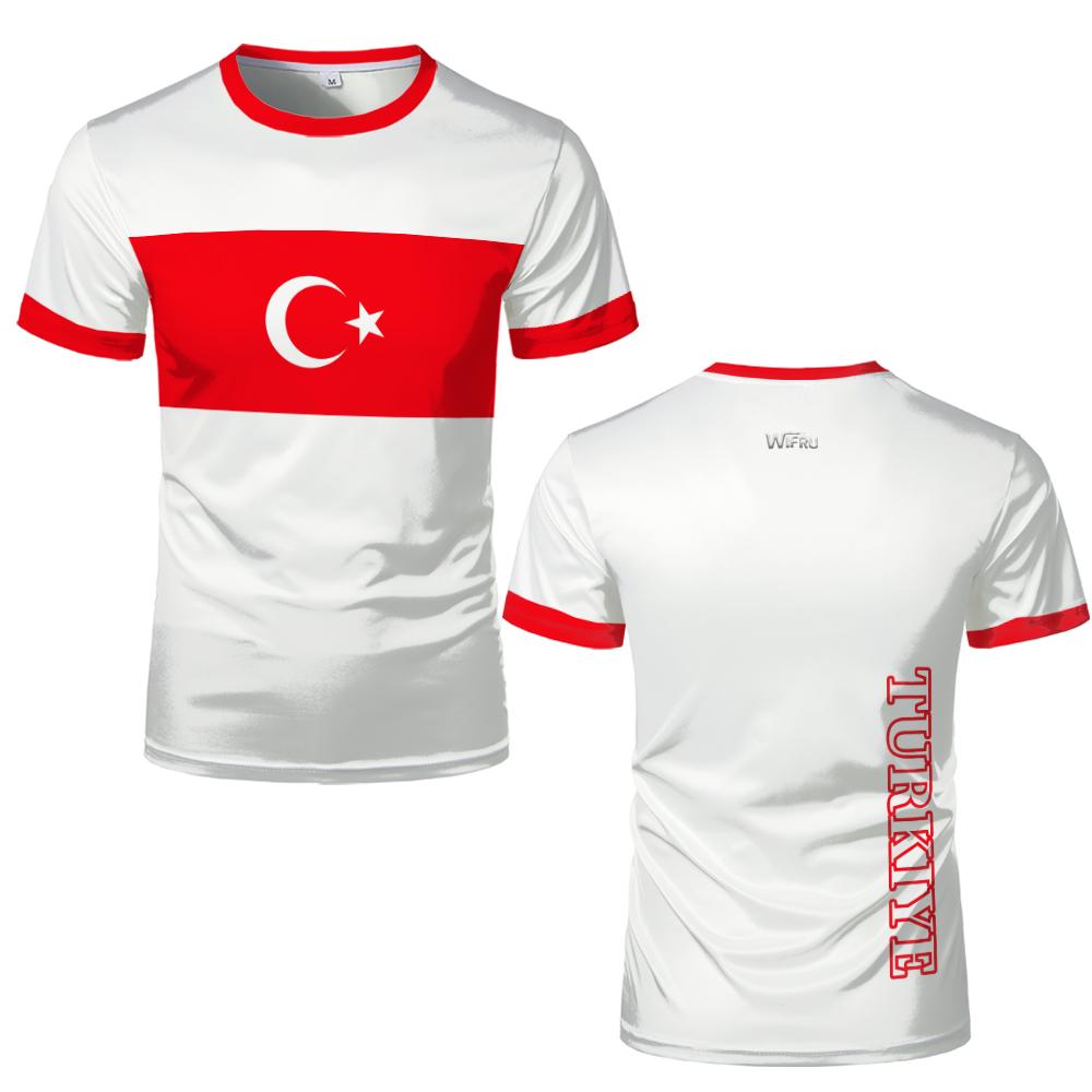 Turkish Graffiti-style Printed T-shirt Men's Turkish Flag Graphic O-Neck Tee Unisex Breathable Sports Casual Short-sleeved Top