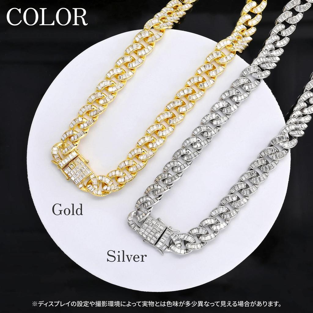 La LibeModa Цепь кубинского плетения Bucket Cut из 18-каратного золота с GP, мужское ожерелье в стиле Y2K хип-хоп, пряжка, (Золото, 50)