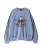 Schott NYC PIGMENT O/D CREW SWEAT "BULL FIRE" / Пигментированный свитшот "Bullfire" M 115 Сине-серый 782-3132005