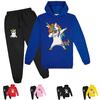 Kids Boys Girls Cute DAB Unicorn Hoodies Pants Suit Cartoon Children's Clothing Sweatshirts Casual Fashion Pullover