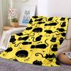 1pc Cat Pattern Lightweight Flannel Blanket, Comfortable and Warm Blanket, for Office and Camping Sofa Bed, Livingroom010