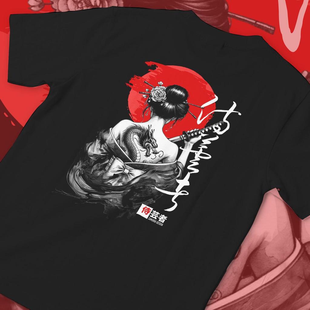 Samurai Geisha Dragon | Unisex Jersey Short Sleeve Tee