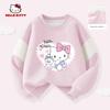 Свитшот для девочек Hello Kitty Весна 2026 Новая детская одежда Весна и Осень Тонкий топ с длинным рукавом для девочек