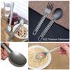 New Pure Portable Outdoor Picnic Accessories Titanium Cookware Cutlery Fork Long Handle Spoon